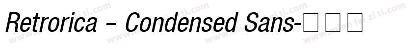 Retrorica – Condensed Sans字体转换
